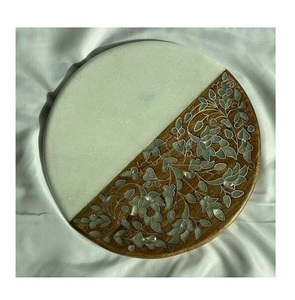 Bandeja de Madera de Acacia con Incrustaciones de Madreperla y Hueso de Acero, Hecha a Mano en India, Tamaño Personalizado, para Uso en Hoteles y Restaurantes, EPCH - Product Image 6