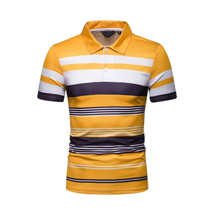 100% algodón de secado rápido para camisetas de Polo, ropa informal hecha a medida para Golf, tejido transpirable, logotipo OEM bordado, sólido oscuro - Product Image 2