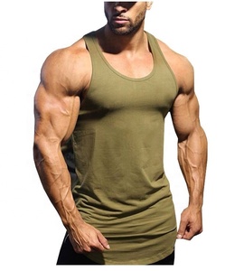 Camiseta de entrenamiento fuerte muscular culturismo dobladillo curvo larguero entrenamiento gimnasio hombres OEM - Product Image 1