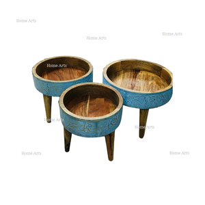 Juego de 3 soportes para pasteles de diferentes tamaños, servidor de exhibición de aperitivos para pasteles de madera y latón del fabricante en Home Arts - Product Image 5