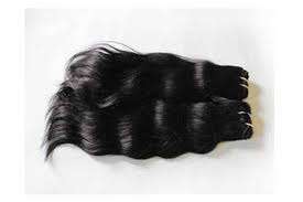 Extensión de tejido virgen Remy indio real 20-26 pulgadas onda recta sedosa sin procesar color natural paquete humano dibujado Doble - Product Image 4