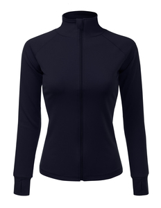Amii — veste de piste de course pour femmes, coupe Slim, légère, fermeture éclair complète, pour entraînement, de Yoga, couleur contrastée, imprimée - Product Image 4