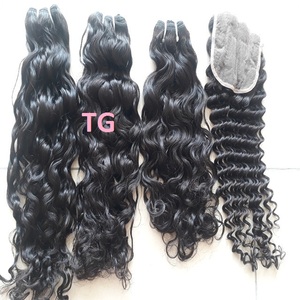 100% Indian Temple Blonde Clip-in Human Hair Extensions Virgin Remy Hair Straight Wave Style <b>Stretched</b> Length 28-30 Inches - Product Image 3