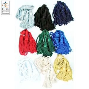 Seda viscosa Banner borla cordón OEM gaita Bugle Banner bandera cuerdas cincture cuerdas religiosas en colores y tamaños personalizados - Product Image 6