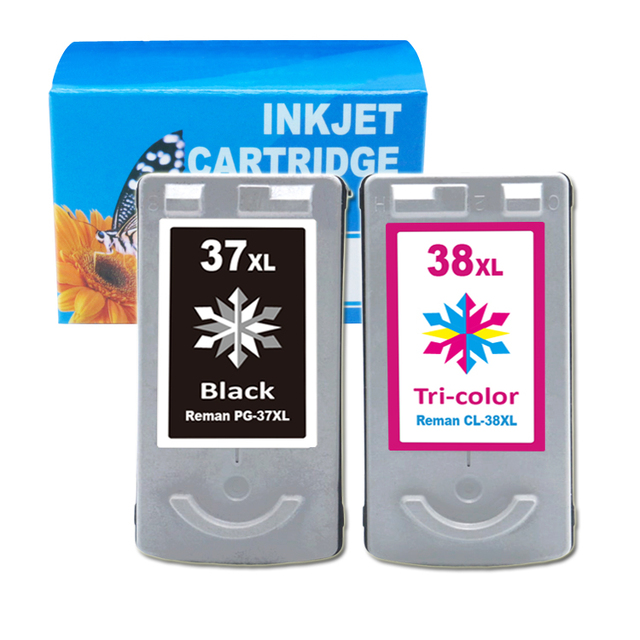 Uniplus PG-37 CL-38 XL PG37 CL38 Black Color Ink Cartridges for Canon Pixma Printer MP210