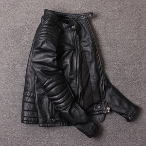 Vestes en cuir de moto slim pour hommes de la rue principale, col montant, service OEM Pakistan, nouvelle arrivée, haute qualité, matériau personnalisé - Product Image 5