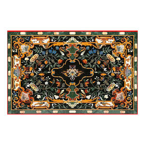 Mesa de mármol con forma Rectangular hecha a mano, diseño incrustado - Product Image 1