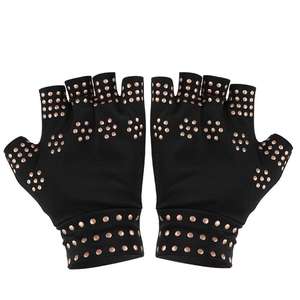 Brussels Sports Anti-slip Pressure Gloves Half-Finger <b>Protect</b> Gloves Finger Less Sports Fit Glove for Rheumatoid - Product Image 2