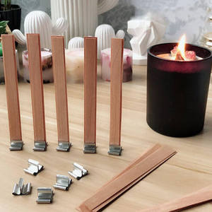 Il Campione libero 100 Pcs Lungo Profumato <span class=keywords><strong>Legno</strong></span> Stoppino Candela di <span class=keywords><strong>Legno</strong></span> <span class=keywords><strong>Cera</strong></span> Stoppino// - Product Image 3