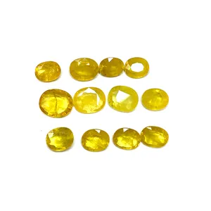 100% 天然3-6克拉大小黄色蓝宝石宽松宝石，用于从顶级出口商的戒指