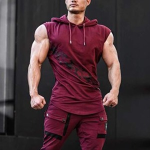 Men's Sleeveless Gym stringer Vest OEM Blank Customizable Embroidery Solid Color Bodybuilding Fitness Men Y-back Tank Top - Product Image 4