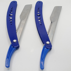 Maquinilla de afeitar plegable de una sola hoja con hoja de acero inoxidable Cuchilla de afeitar turca desechable con borde de peluquero con mango de acero - Product Image 5