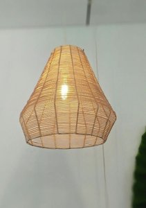 Lampes fantaisie abat-jour en rotin, lustre, éclairage suspendu décoratif en osier naturel fabriqué au Vietnam - Product Image 5