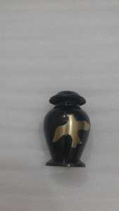 Urn en laiton, ombré noir, pour crème humaine, commémoratifs pour adultes, avec sac en velours - Product Image 6