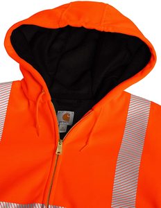 Ropa de trabajo personalizada para hombre, cárdigan de algodón con capucha y cremallera, fluorescente, el más vendido - Product Image 4