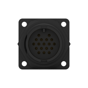 Connecteur mâle de type PCB à verrouillage frontal 18 broches taille D, étanche IP67, 5A - Product Image 4