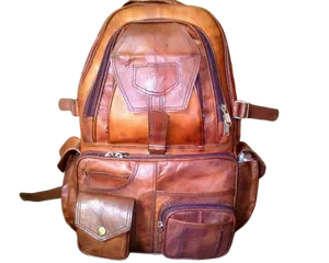 Özelleştirilmiş hakiki Vintage gerçek deri el yapımı sırt çantası okul tipi omuz iş ofis sırt çantası günlük kullanım için
