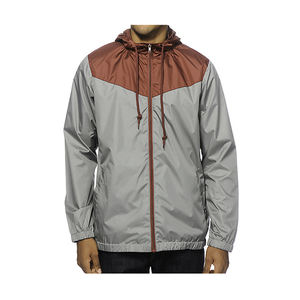 Chaqueta cortavientos de lona ligera Unisex, capucha personalizable, secado rápido, impermeable, Nailon/algodón, manga larga, calle alta - Product Image 1