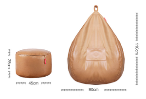<span class=keywords><strong>Puff</strong></span> de piel sintética con forma de lágrima para sala de estar, sofá de lujo, personalizado, color Chocolate - Product Image 5