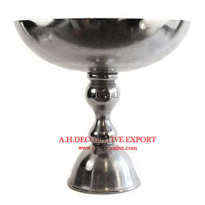 Tabletop Silver Nickle Plated Fruits Serving <b>Bowl</b> With Stand Handmade Custom Metal Aluminum on Hot Sale - Product Image 5