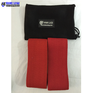 สายรัดสะโพกวงกลมสำหรับฟิตเนสในยิมผ้าฝ้ายธรรมดาและยางแบบห่วงปรับแต่งโลโก้ได้ - Product Image 5