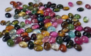 Tourmaline multicolore naturelle, ovale, 3x5mm à 5x7mm, super qualité - Product Image 3