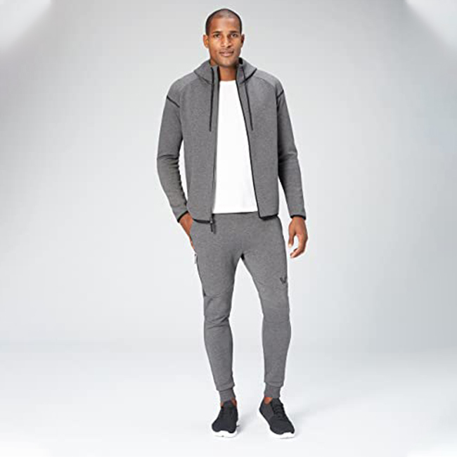 2021 Custom Fleece/Cotton Slim Fit Tracksuit Jogger Pant Hoodie Zipper Summer suits Men Sweatsuit Sets