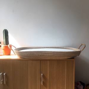 Cesta cambiante de algas marinas para bebé, cestas de almacenamiento de algas tejidas a mano ecológicas, Rectangular y sostenible - Product Image 5