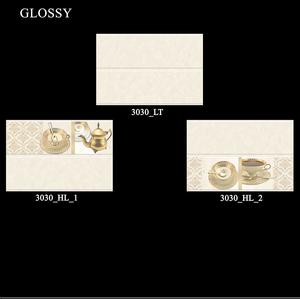 2020 dernier design céramique couleur blanche cuisine design brillant carreaux muraux émaillés 300x450mm - Product Image 5