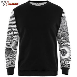 Custom Printed Fleece <b>Crewneck</b> Sweatshirt Size XS Winter Season Anti-Shrink Fabric 3D Puff Digital Embossed Printing ODM Supply - Product Image 1