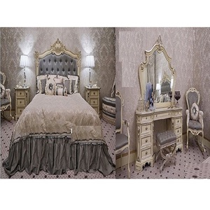 Cabecero de corona de plata para dormitorio, muebles de dormitorio europeos, conjunto de dormitorio tallado Vintage real, muebles para el hogar DST - Product Image 1