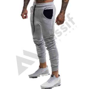 กางเกงวอร์มออกกำลังกายแบบลำลองของผู้ชายกางเกงวิ่งจ๊อกกิ้งเข้ารูปเอวสูงผ้าฝ้ายแบบมีเชือกผูก - Product Image 1