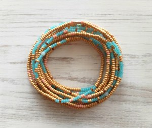 Boho Chic Multi <b>Wrap</b> Bracelet Long Seed Bead Bracelet <b>Wrap</b> Bracelet <b>Stretch</b> Bracelet Stackable Bracelet Amazonite Bracelet Bohem - Product Image 1