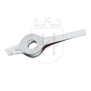 Pince à sourcils à bout incliné en acier inoxydable, pince à épiler, couleurs satinées, robuste, en acier inoxydable, haute qualité, 1 pièce - Product Image 1