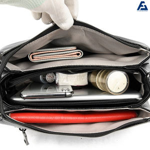 Bolsos cruzados personalizados para mujer, bolsos de hombro de cuero genuino a la moda, color personalizado, espalda de mano, forro de cuero genuino con cremallera - Product Image 5