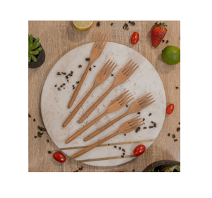 Cuillère et fourchette en bois de chêne, bois de cendré, d'acacia et de chêne - Product Image 6