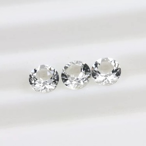Topaze blanche naturelle taillée en brillant de 3mm Prix de gros en usine Pierres précieuses en vrac à facettes de haute qualité par pièce CERTIFIÉE - Product Image 3