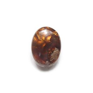 Agate de feu mexicaine naturelle lisse Cabochon forme ovale 11x15MM pierre précieuse - Product Image 4