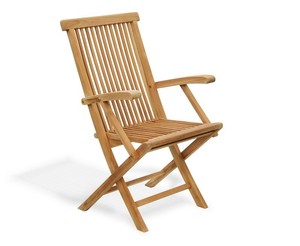 Wood <b>Foldable</b> Outdoor Dining Set <b>Table</b> and Chair Modern <b>Garden</b> Furniture - Product Image 3