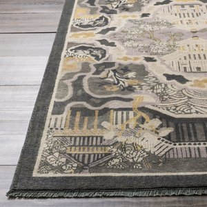 Designer Luxury Persian Wool Silk Handmade Area Rug Low Pile Height for Home or <b>Door</b> Decor Wholesale Option Available - Product Image 2