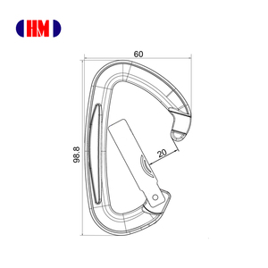 Safe Outdoor Sports Fall Protect Hook 25KN D Shaped Screw Lock Aluminum Carabiner With CE - Product Image 1