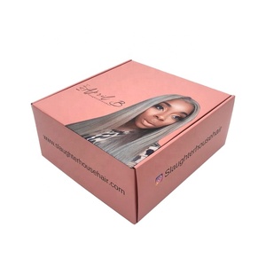 Custom Logo Paper Book Shape Hair Extension Gift Rigid Magnetic Closure Wig Box Packaging with Clear Window