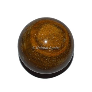 Herramienta de meditación, esfera de ágata marrón curativa - Product Image 1