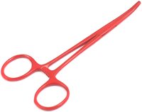 2 Set PVC kavrama kolu alman sınıf paslanmaz düz ve kavisli Hemostat forseps pense tam tırtıklı 5 "pembe renk düşük fiyat