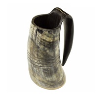 Tasse style viking en corne de bœuf pour femme, ouverte à bas prix, 1 pièce