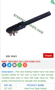 Étau à main creux à fil GS 1631 Outils de bijouterie pour bijoutiers - Product Image 2