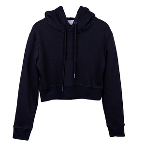 Logo OEM Pull à capuche à manches longues Crop Top Pantalon de survêtement Femmes Taille XS Hiver Dernier vêtement polaire imprimé Vêtements pour dames - Product Image 2