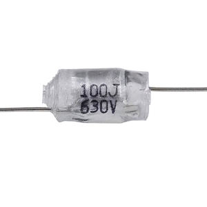 Condensadores de película de poliestireno para aplicación de micrófono, película de poliestireno transparente Axial 100PF 630V, 101J 630V - Product Image 3