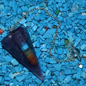 Wholesaler of Amethyst Pendulums with Chakra Point : Amethyst Pendulums with Chakra Point for Sale - Product Image 1