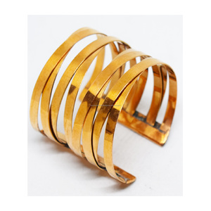 Vintage 1990 Chicago Christmas Ornaments Gold Plated Love Friendship Indian festival cuff <b>bracelet</b> Jewelry Gift for <b>Sister</b> - Product Image 1